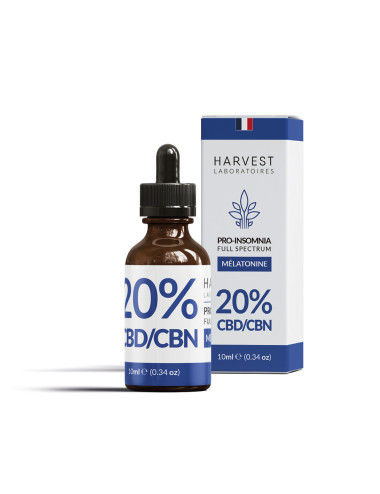 Huile de CBD + CBN 20% - Pour insomnie - FullSpectrum - Harvest Laboratoires