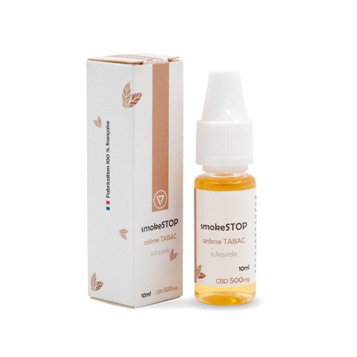 E-Liquide 500mg CBD - SmokeStop TABAC dispo chez cbd.fr