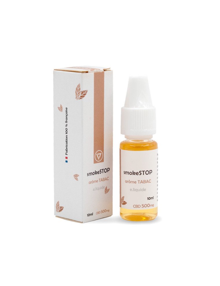 E-Liquide 500mg CBD - SmokeStop TABAC dispo chez cbd.fr