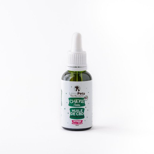 Huile de CBD INTENSE 100mg de CBD pour petits chiens de 1 à 5kg pas cher sur CBD.fr