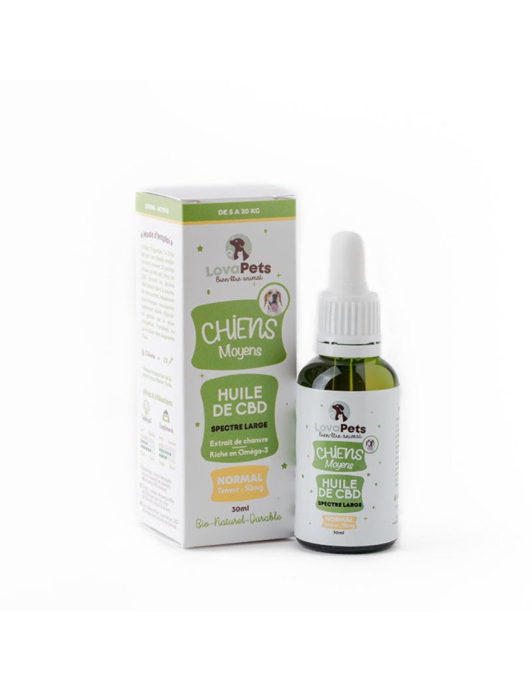 Huile de CBD Normal 50mg CBD pour chiens de 5 à 20kg