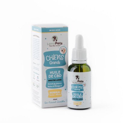 Huile de CBD Normal 100mg CBD pour chiens de 20 à 45kg pas cher sur CBD.fr