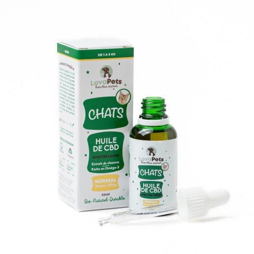 Huile de cannabidiol pour chats : Version normal 25mg CBD