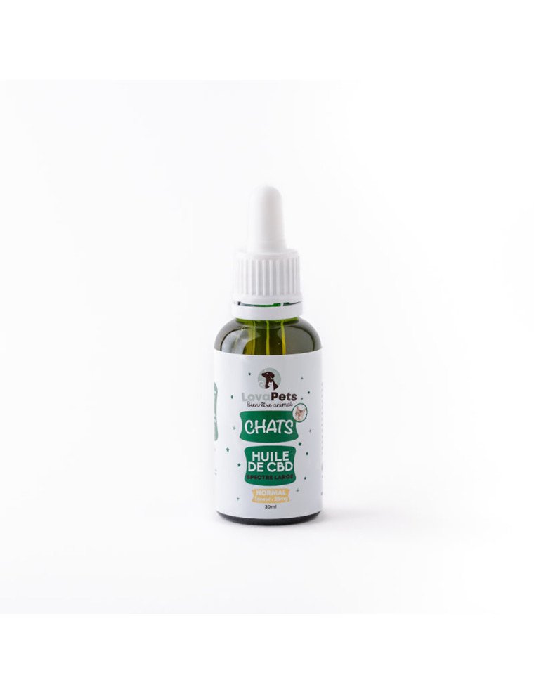 Huile de cannabidiol pour chats : Version normal 25mg CBD PetscareCBD CBD.fr