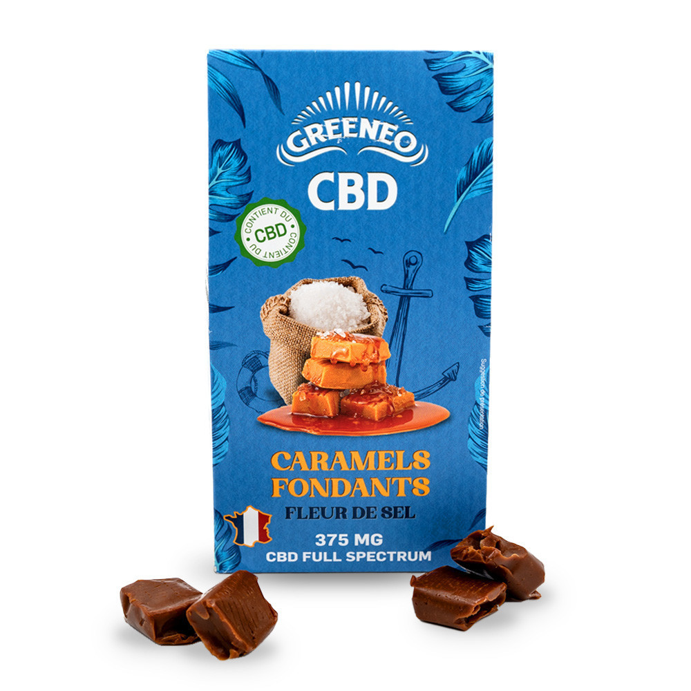 Caramels fondants à la fleur de sel de Gurérande et au CBD pas cher sur CBD.fr