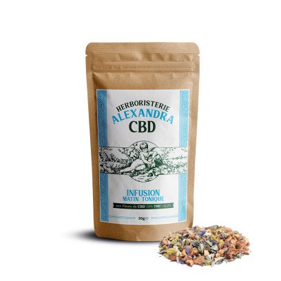 Infusion CBD Matin Tonique Bio - Herboristerie Alexandra (30g)