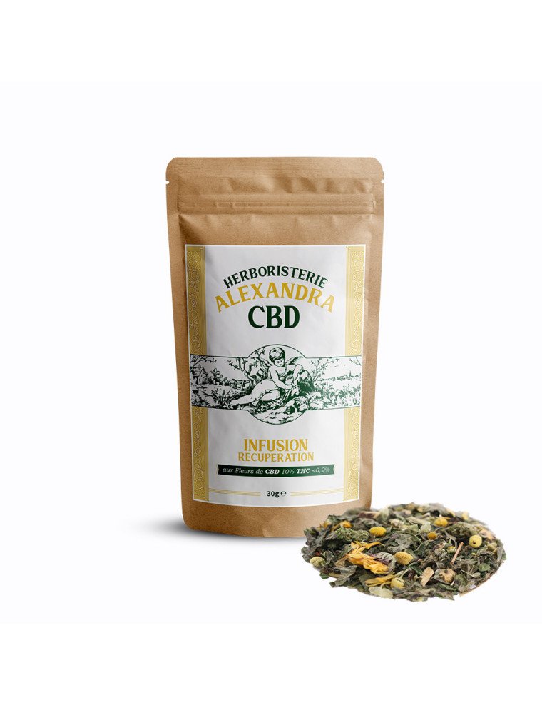 Infusion CBD Récuperation Bio - Herboristerie Alexandra (30g)