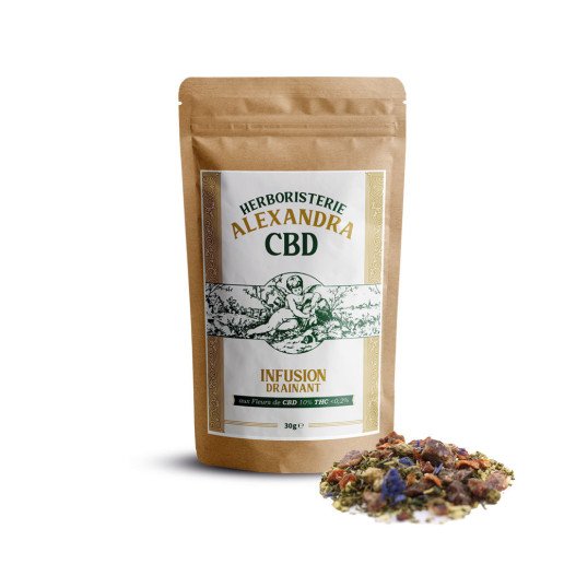 Infusion CBD Drainant Bio - Herboristerie Alexandra (30g)