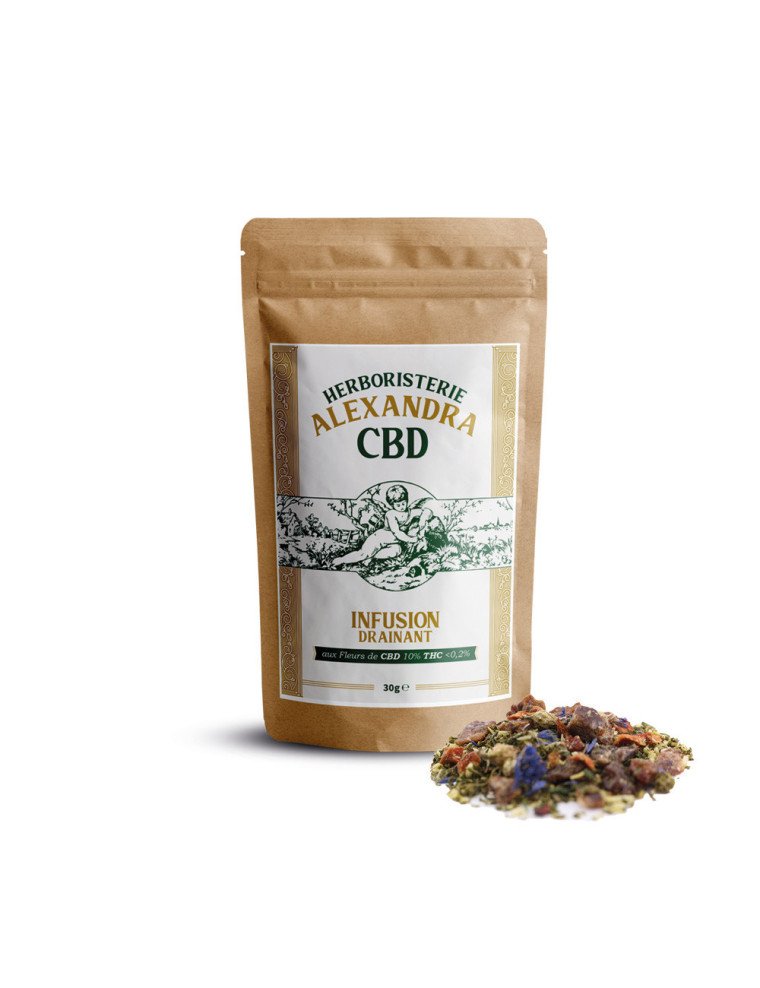 Infusion CBD Drainant Bio - Herboristerie Alexandra (30g)