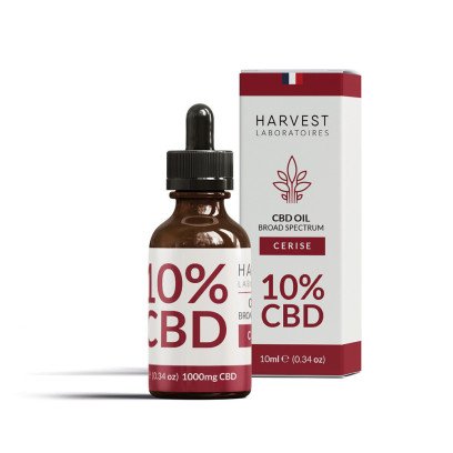 Huile de CBD 10% Broad Spectrum Gout Cerise Harvest Laboratoires