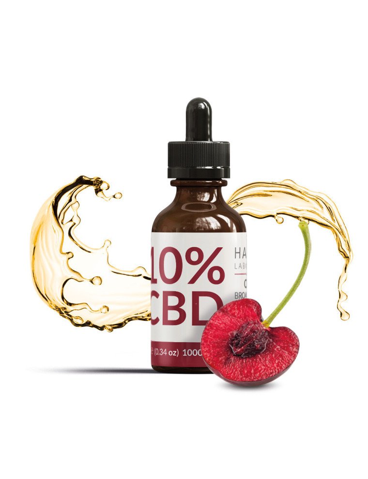 Huile de CBD 10% Broad Spectrum Gout Cerise Harvest Laboratoires