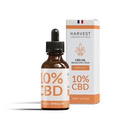 Huile de CBD 10% Broad Spectrum Gout Abricot Harvest Laboratoires