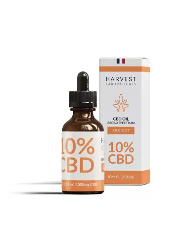 Huile de CBD 10% Broad Spectrum Gout Abricot Harvest Laboratoires