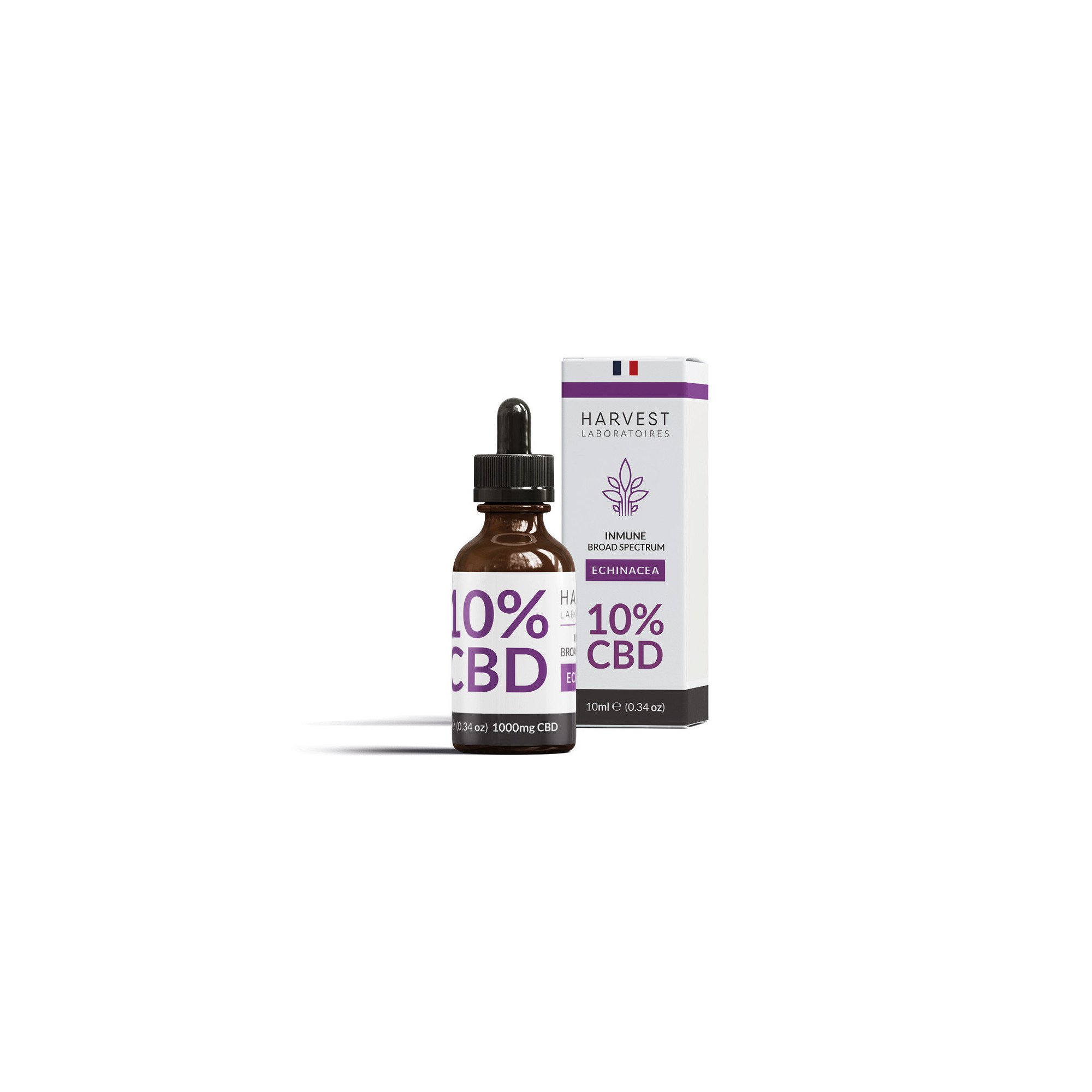 Huile de CBD 10% BroadSpectrum  Echinacea Harvest Laboratoires