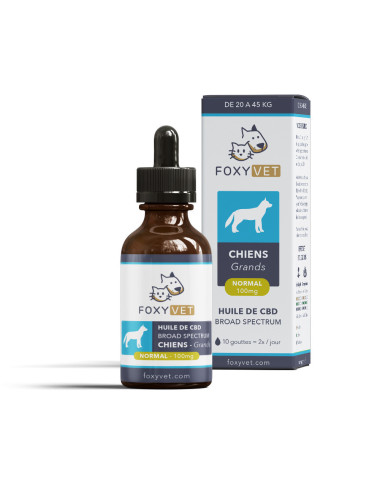 Huile de CBD Pour Grand Chien 100mg 30ml - Foxyvet