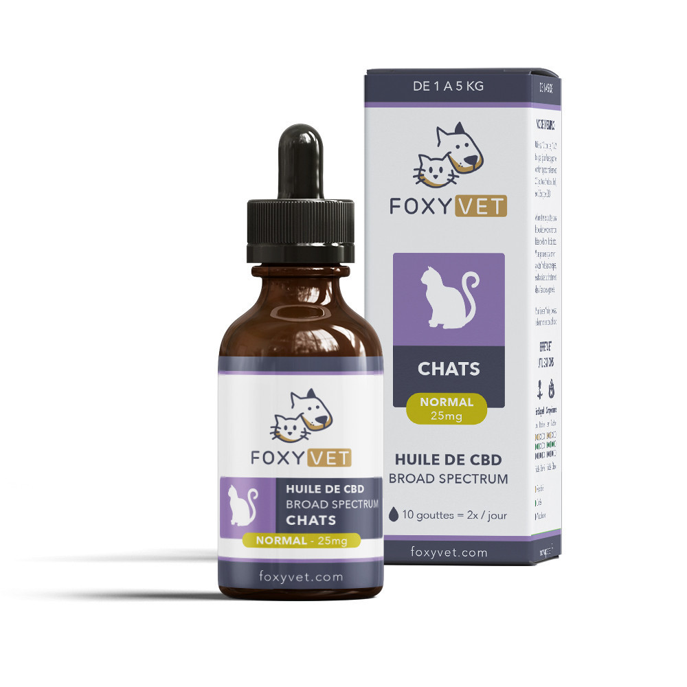 Huile de CBD pour chats 25mg 30ml - Foxyvet Huile de CBD pour chats 25mg 30ml - Foxyvet