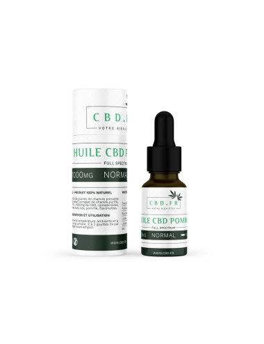 Huile CBD intense et pas chère au gout pomme