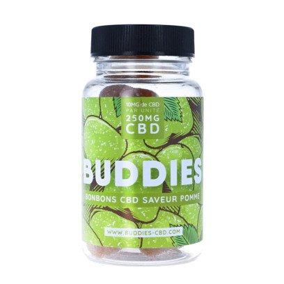 Bonbon CBD pomme - Buddies - gummies pas cher sur cbd.fr