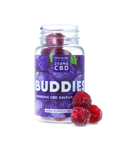 Bonbon CBD myrtille - Buddies, gummies sur cbd.fr