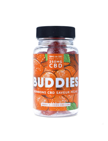 Bonbon CBD pêche - Buddies, gummies au cbd pas cher