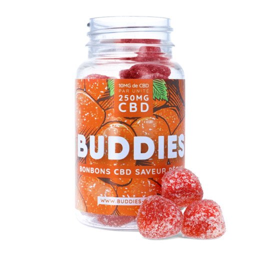 Bonbon CBD pêche - Buddies, gummies