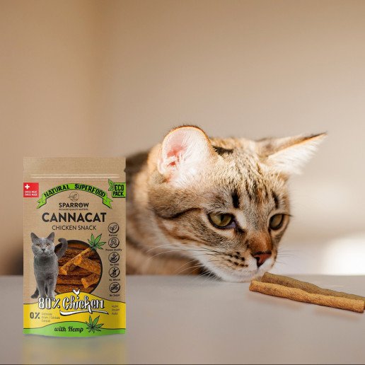 CannaCat Relax Sticks avec CBD pour chats - Sparrow