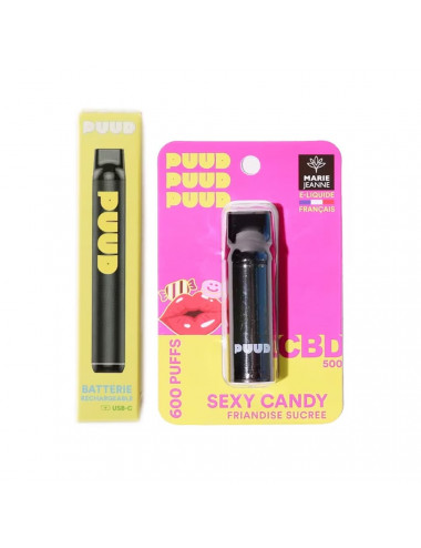 PUUD Sexy Candy - 600 Puffs CBD 500mg Réutilisable