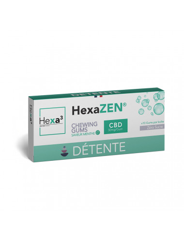 Chewing-Gums CBD - SAVEUR MENTHE - Hexa3