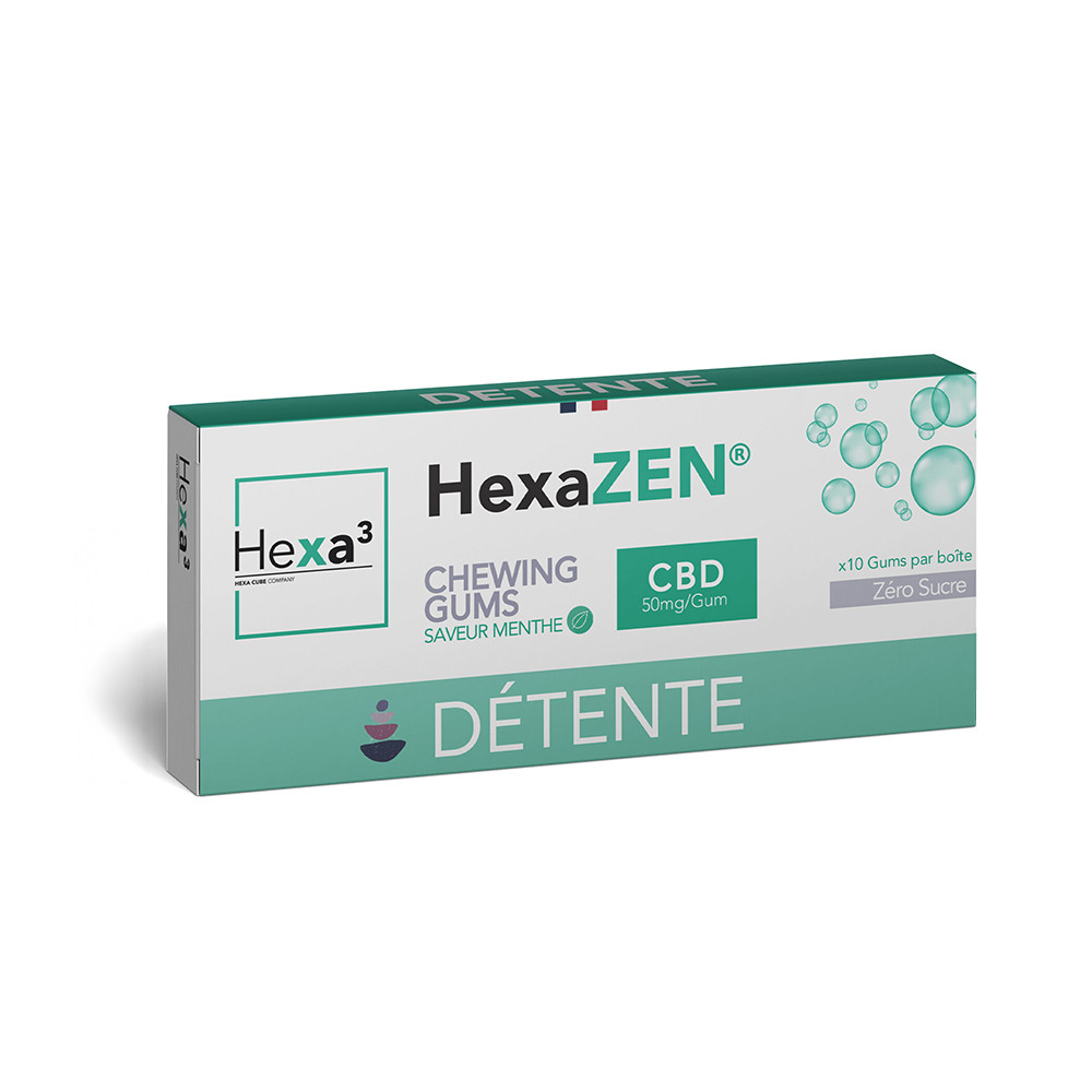 Chewing-Gums CBD - SAVEUR MENTHE - Hexa3