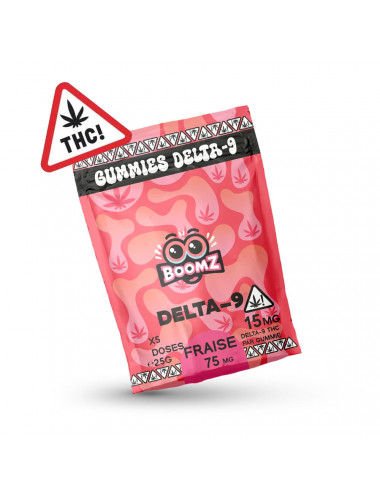 Gummies D9 - Fraise 7,5mg - Boomz