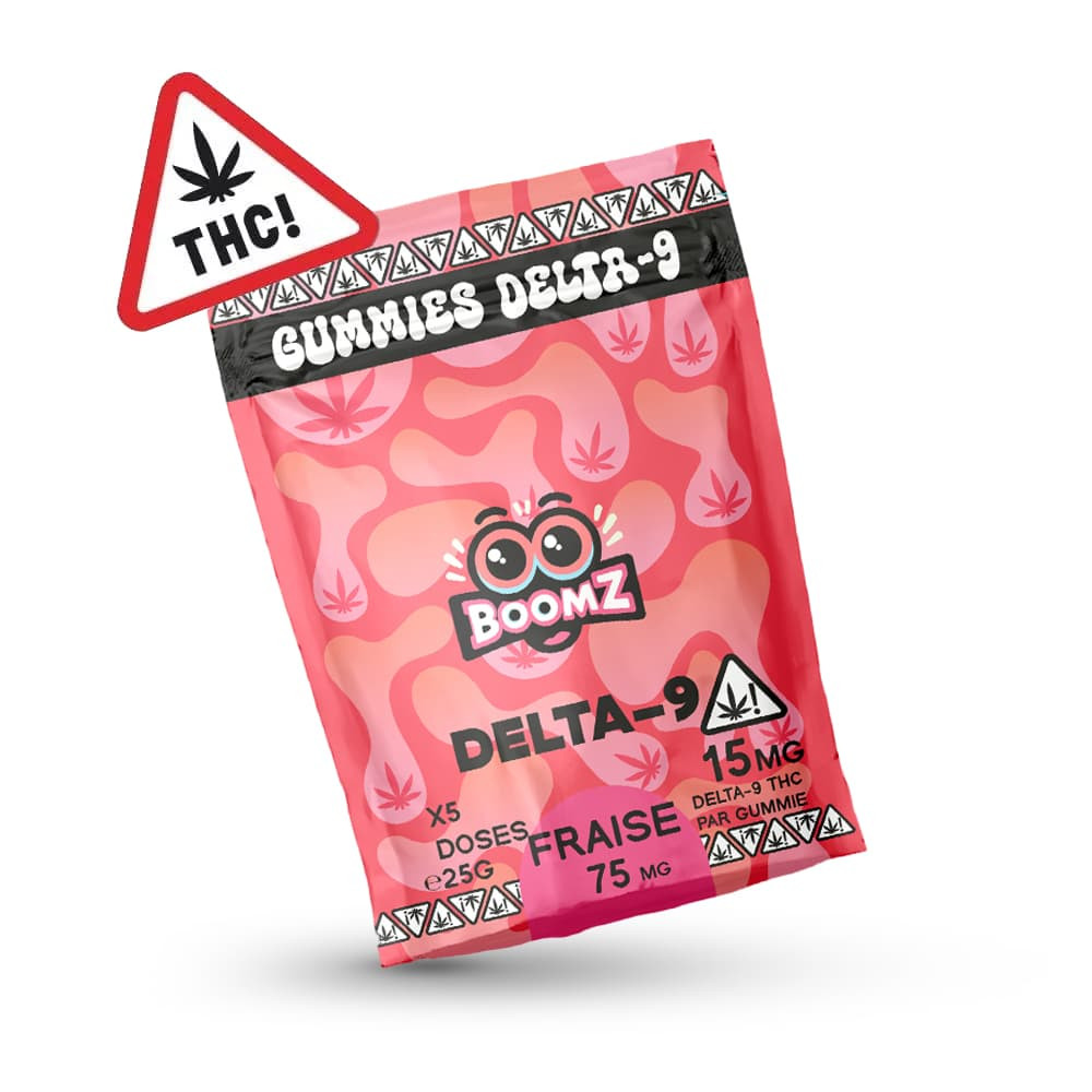 Gummies D9 - Fraise 7,5mg - Boomz Gummies D9 - Fraise 7,5mg - Boomz