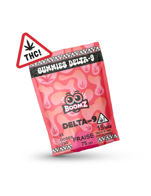 Gummies D9 - Fraise 7,5mg - Boomz