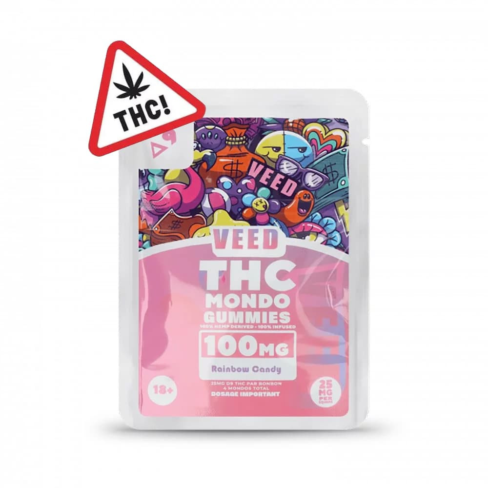 Mondo cube Delta 9 THC - Rainbow 100mg - Veed