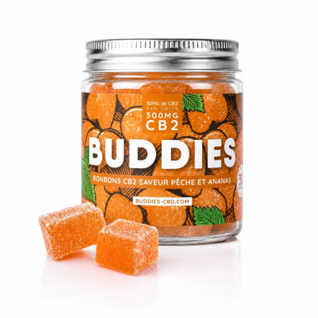 Bonbon CB2 Pêche Ananas - Buddies - Gummies CB2