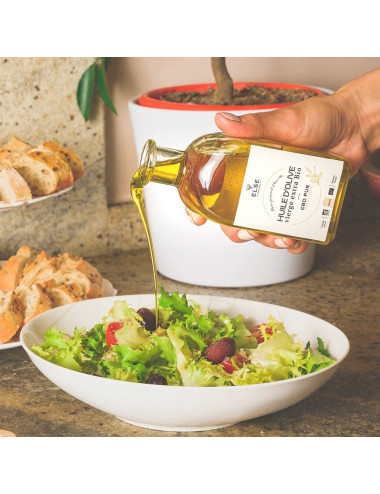 Huile d’olive vierge extra Bio au CBD - Basilic (100ml)