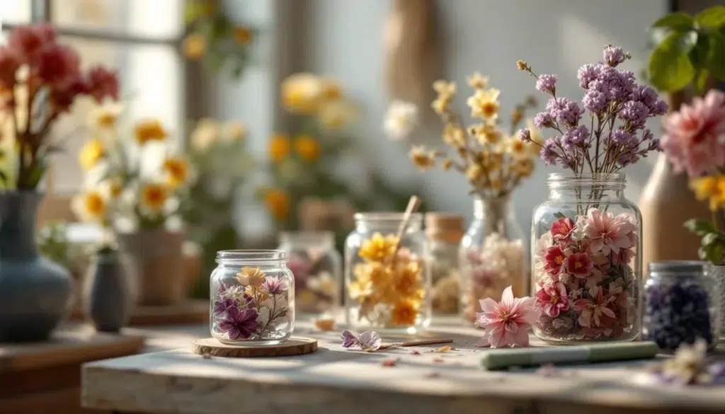 Conservation fleurs et résines