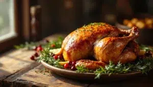 Dinde Rôtie au Beurre aux Herbes et CBD
