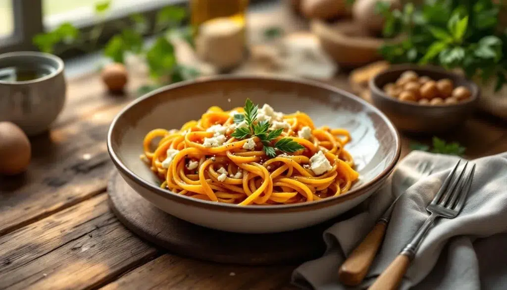 Pâtes Courge Rôtie Feta au CBD