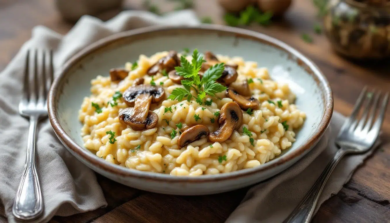 Risotto forestier champignons au CBD