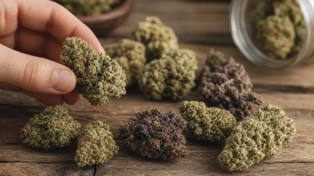 biais de sélection fleurs de CBD