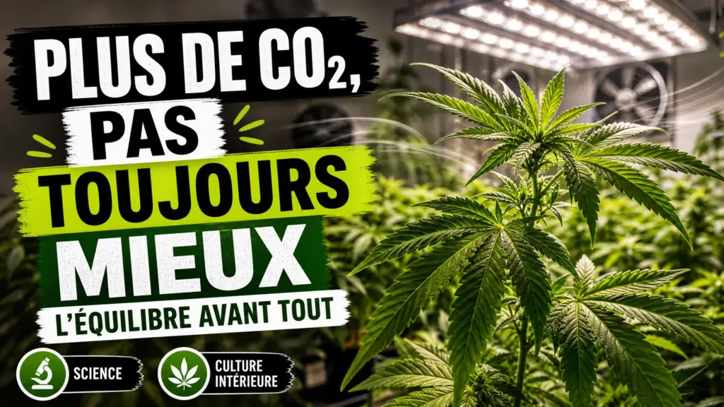 Une plante de chanvre aux feuilles détaillées se développe sous une lumière horticole dans une culture intérieure.