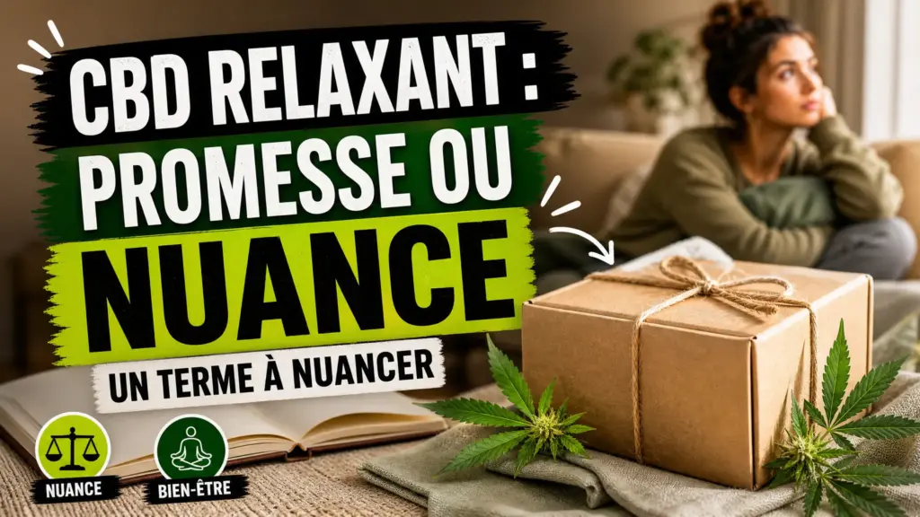 Un paquet neutre associé au chanvre repose sur du linge près d’une fenêtre, dans une ambiance domestique calme et réfléchie.