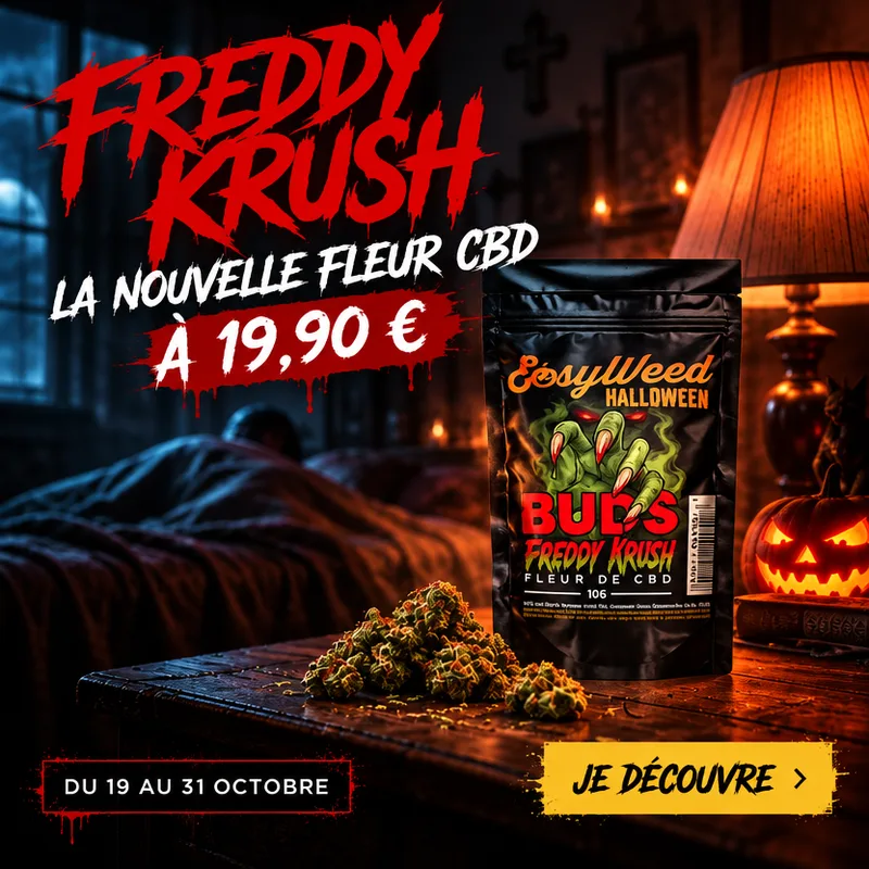 Lancement fleur CBD d'halloween : La Freddy Krush — Lancement fleur CBD d'halloween : La Freddy Krush à 19.90€