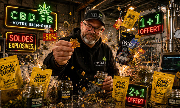 Julien Cordobes, fondateur de CBD.fr au milieu du cbd pas cher