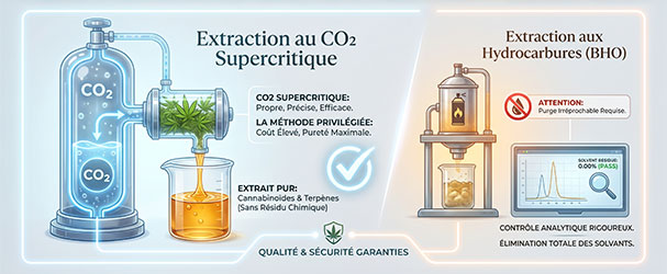 Extraction d'un concentré de CBD au CO2 supercritique