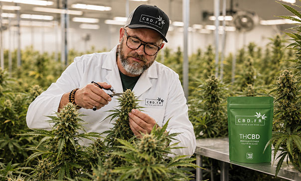 Julien, fondateur de CBD.fr, cultive des fleurs THCBD