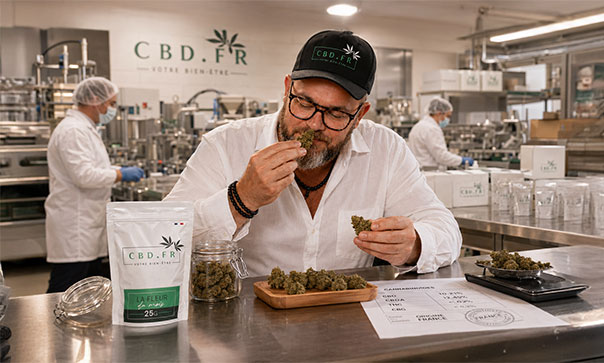 Julien Cordobes, fondateur de CBD.fr selectionne les meilleures fleurs de cbd