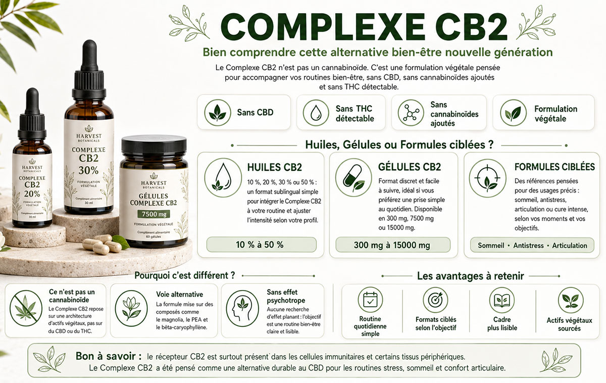 Infographie explicative sur le complexe CB2