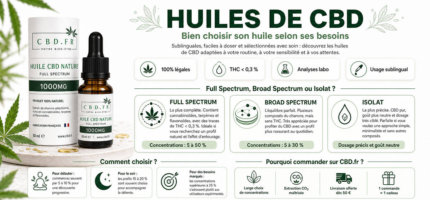 Infographie explicative sur l'huile de CBD