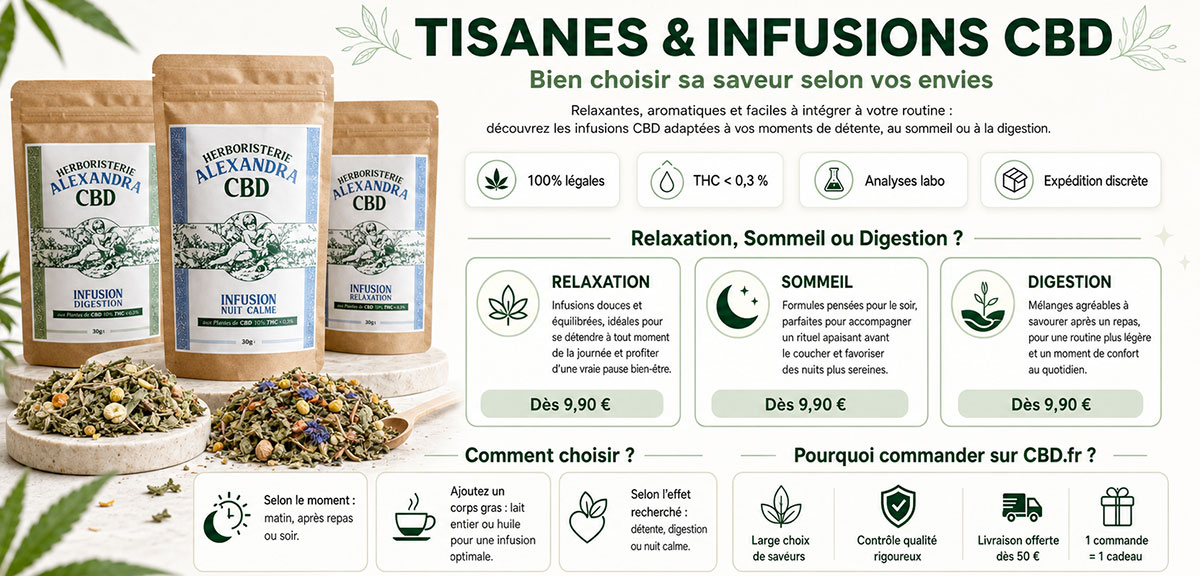 Infographie explicative sur les infusions de CBD